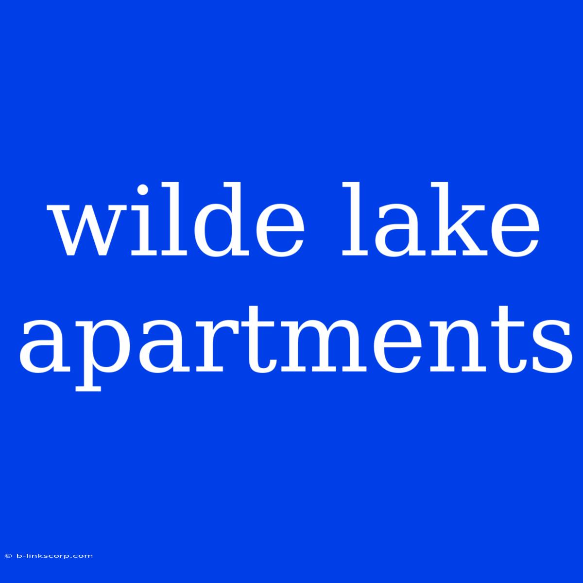 Wilde Lake Apartments